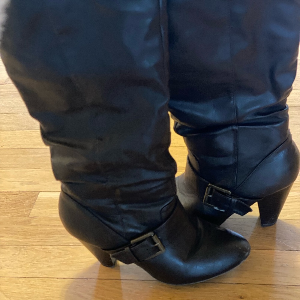 Dark Brown Tall Slouch Boots